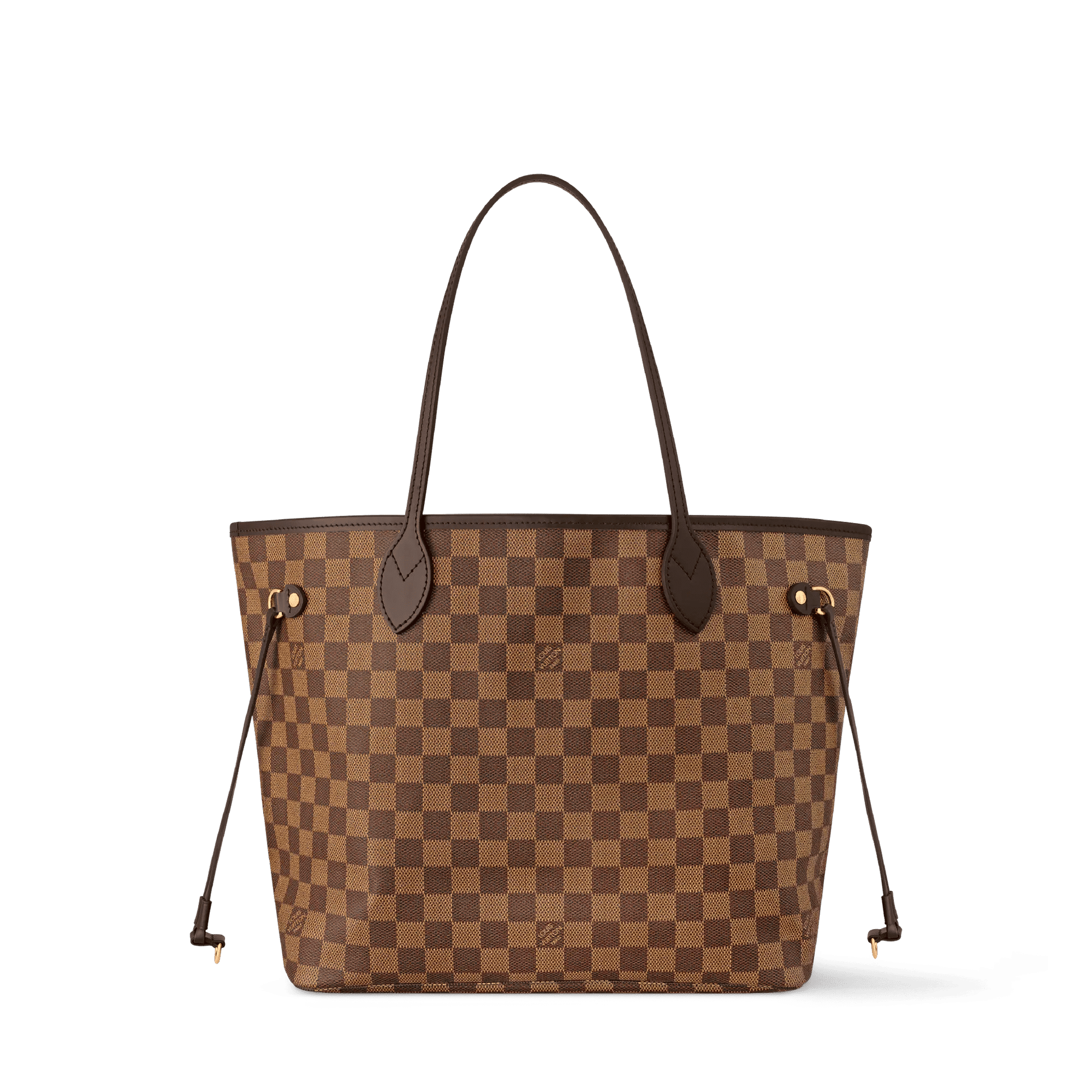 Women's Neverfull MM Damier Ebene Rose Ballerine Tote Bag