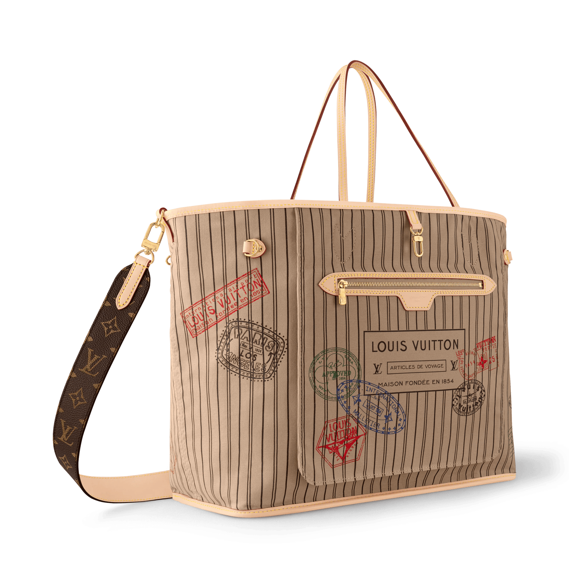 Women's Neverfull Bandoulière Inside Out GM Monogram Canvas Tote Bag M11948