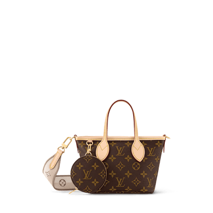Neverfull BB Monogram Coated Canvas Beige Gold-Toned Hardware