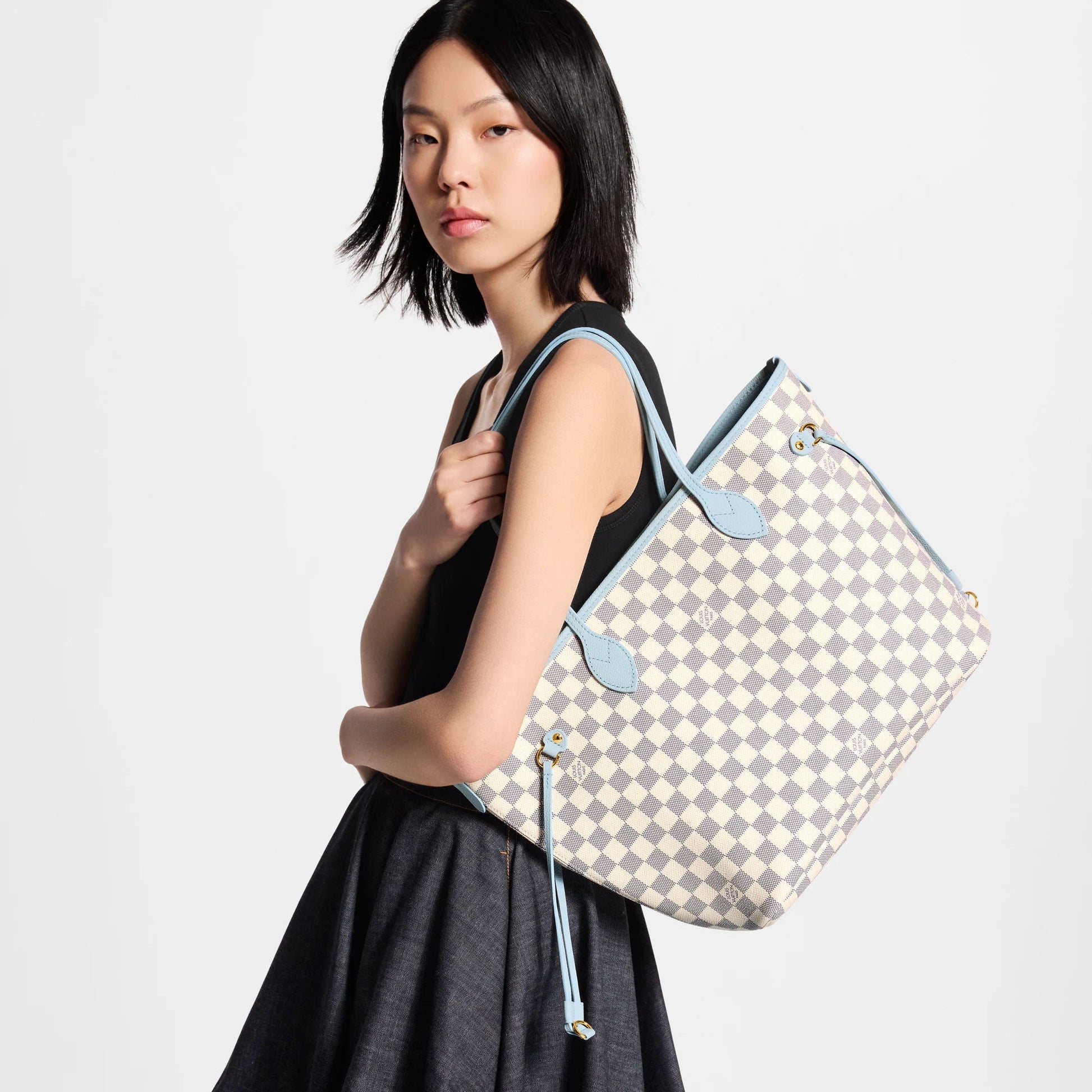 Women's Neverfull Inside Out MM Damier Azur Tote N40946