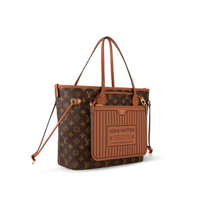 Neverfull Inside Out MM Monogram Coated Canvas Tan Gold-Toned Hardware