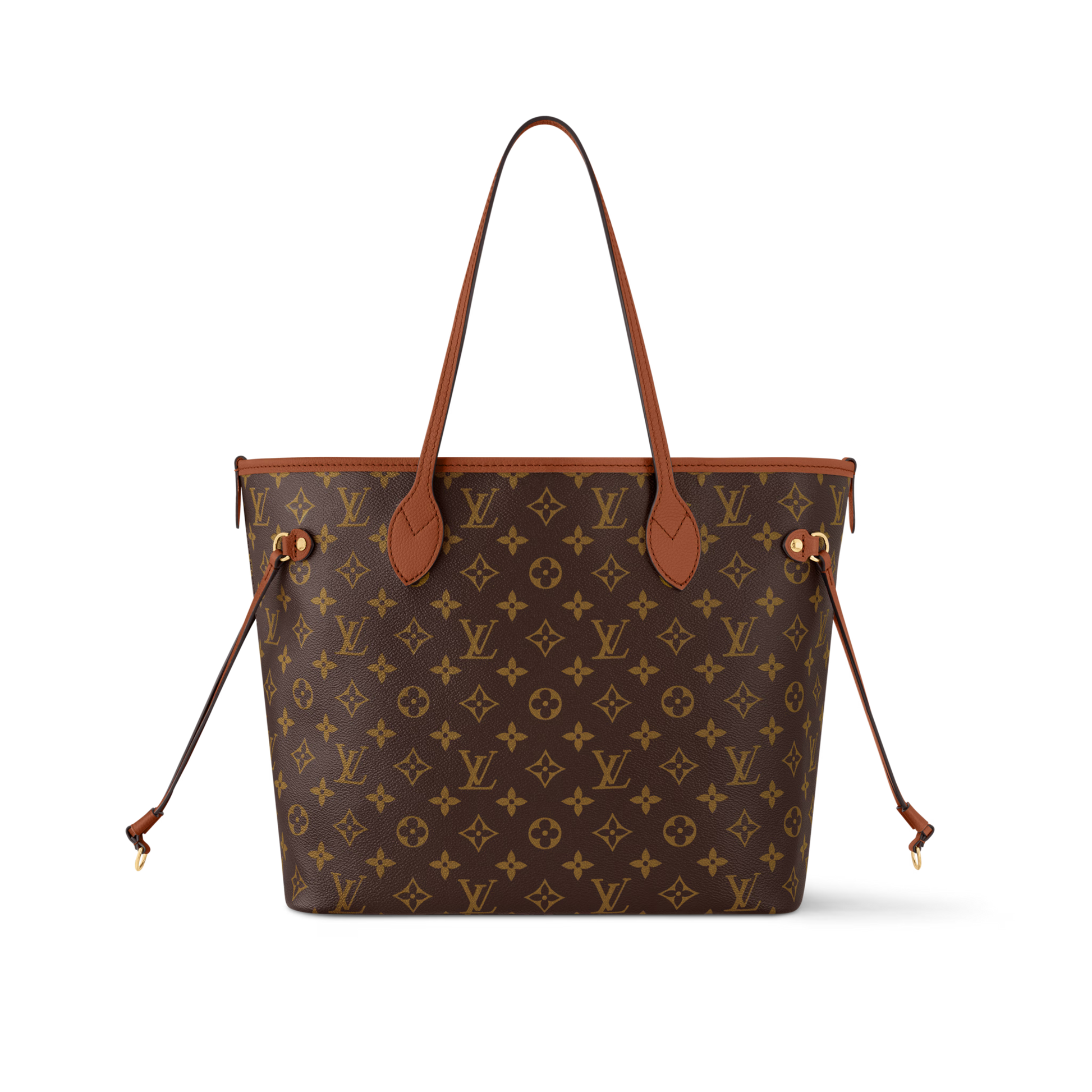 Neverfull Inside Out MM Monogram Coated Canvas Tan Gold-Toned Hardware