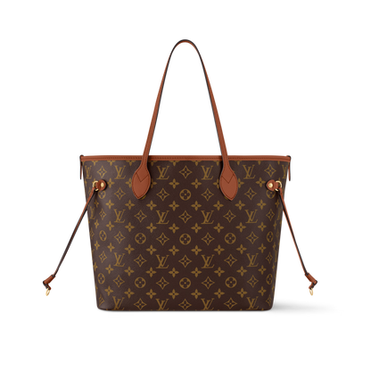 Neverfull Inside Out MM Monogram Coated Canvas Tan Gold-Toned Hardware