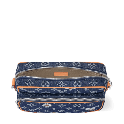 Men's Nil Crossbody Bag Monogram Flowers Denim