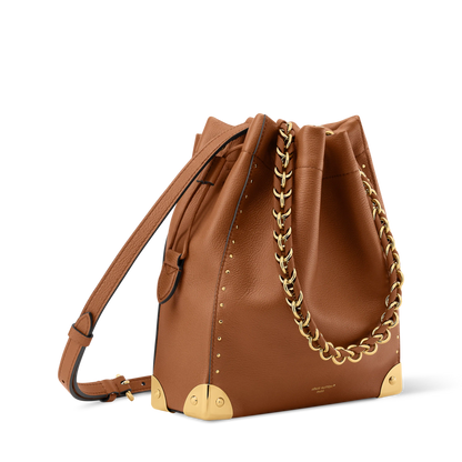 Noé Trunk Calfskin Leather Tan Gold-Toned Hardware