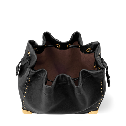 Noé Trunk Calfskin Leather Black Gold-Toned Hardware