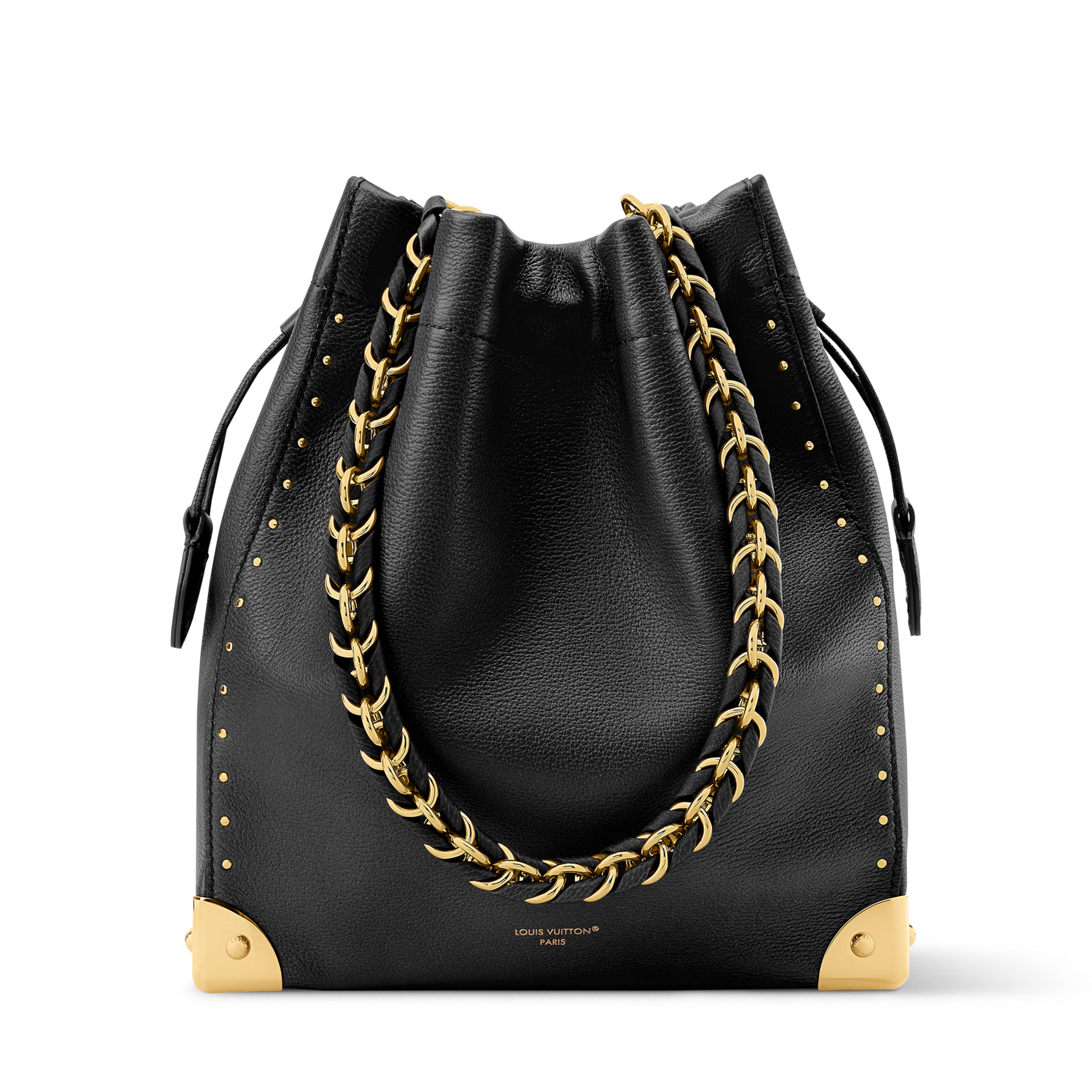 Noé Trunk Calfskin Leather Black Gold-Toned Hardware