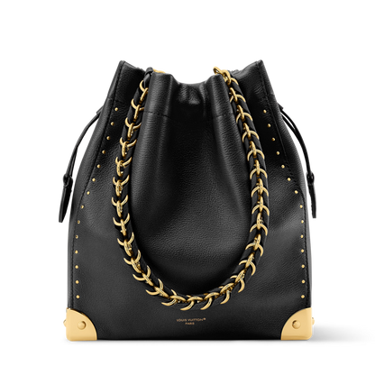 Noé Trunk Calfskin Leather Black Gold-Toned Hardware