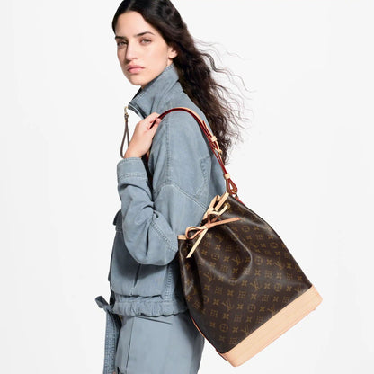 Women's Noé Monogram Coated Canvas Bucket Bag M46976