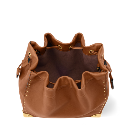 Noé Trunk Calfskin Leather Tan Gold-Toned Hardware