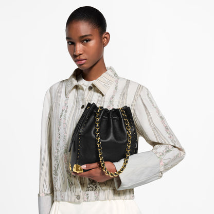 Noé Trunk Calfskin Leather Black Gold-Toned Hardware