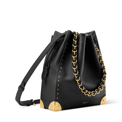 Noé Trunk Calfskin Leather Black Gold-Toned Hardware