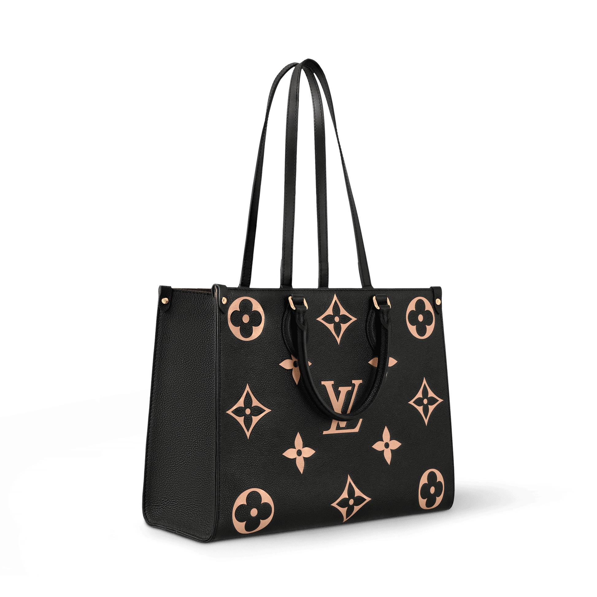 Women's OnTheGo MM Bicolor Monogram Empreinte Leather Tote Bag