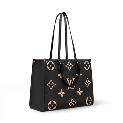Women's OnTheGo MM Bicolor Monogram Empreinte Leather Tote Bag