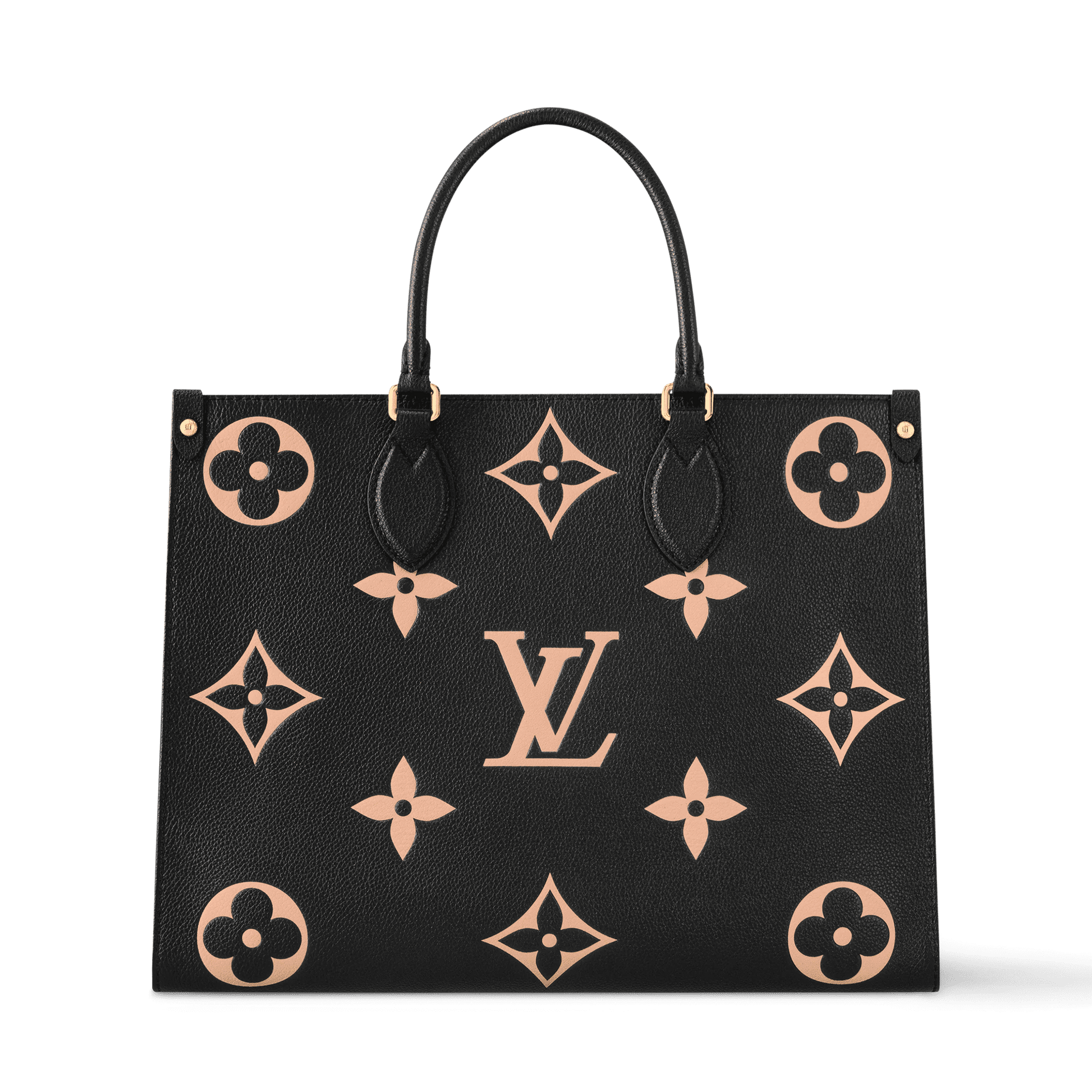 Women's OnTheGo MM Bicolor Monogram Empreinte Leather Tote Bag