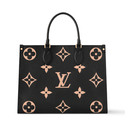 Women's OnTheGo MM Bicolor Monogram Empreinte Leather Tote Bag