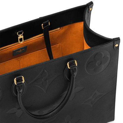 Women's OnTheGo GM Black Monogram Empreinte Leather Tote Bag M44925