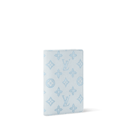 Passport Cover Monogram Origine Bleu Courrier M27614