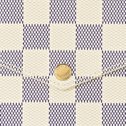 Pochette Félicie Damier Azur Coated Canvas Gold-Toned Hardware