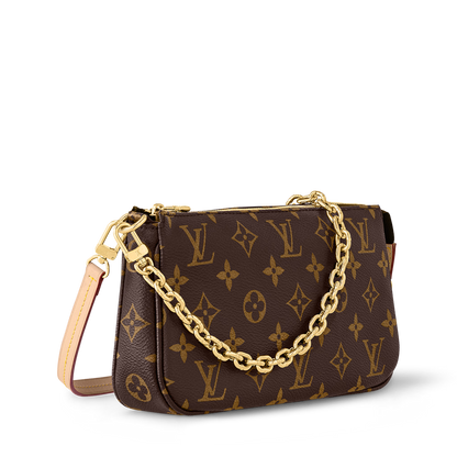 Pochette Accessoires Monogram Coated Canvas Gold-Color Hardware