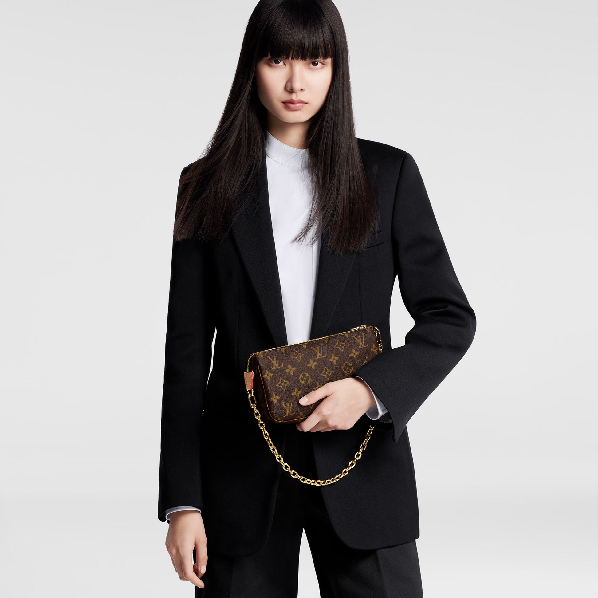 Pochette Accessoires Monogram Coated Canvas Gold-Color Hardware