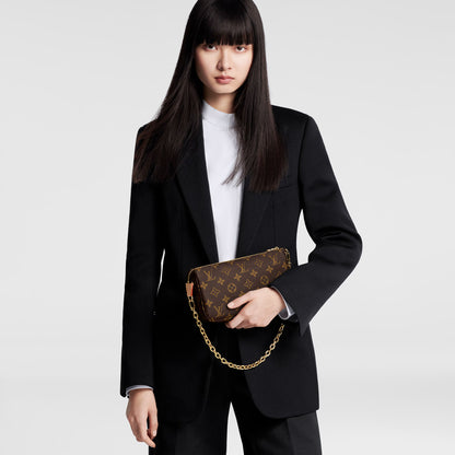 Pochette Accessoires Monogram Coated Canvas Gold-Color Hardware