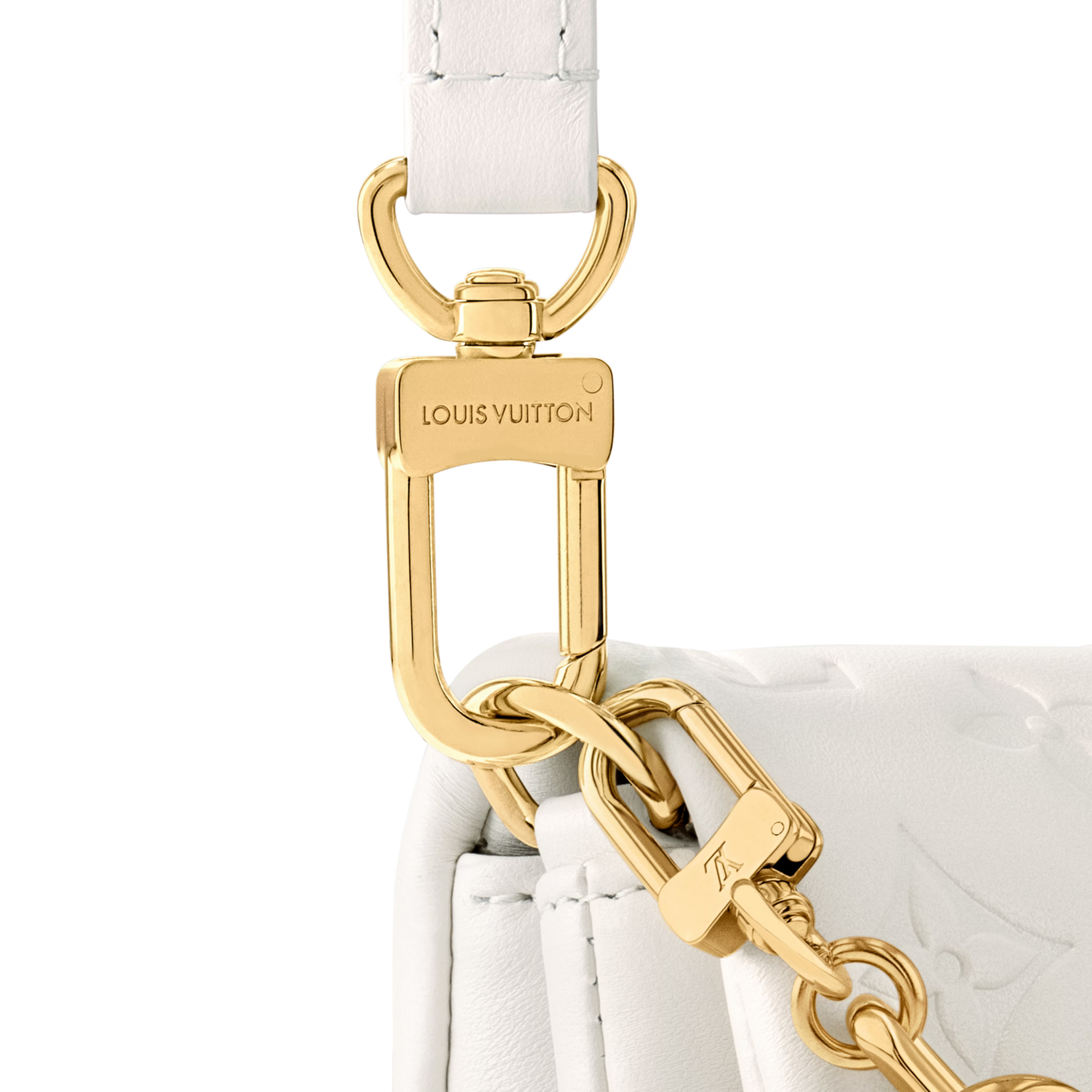 Pochette Coussin Monogram-Embossed Lambskin Gold-Toned Hardware