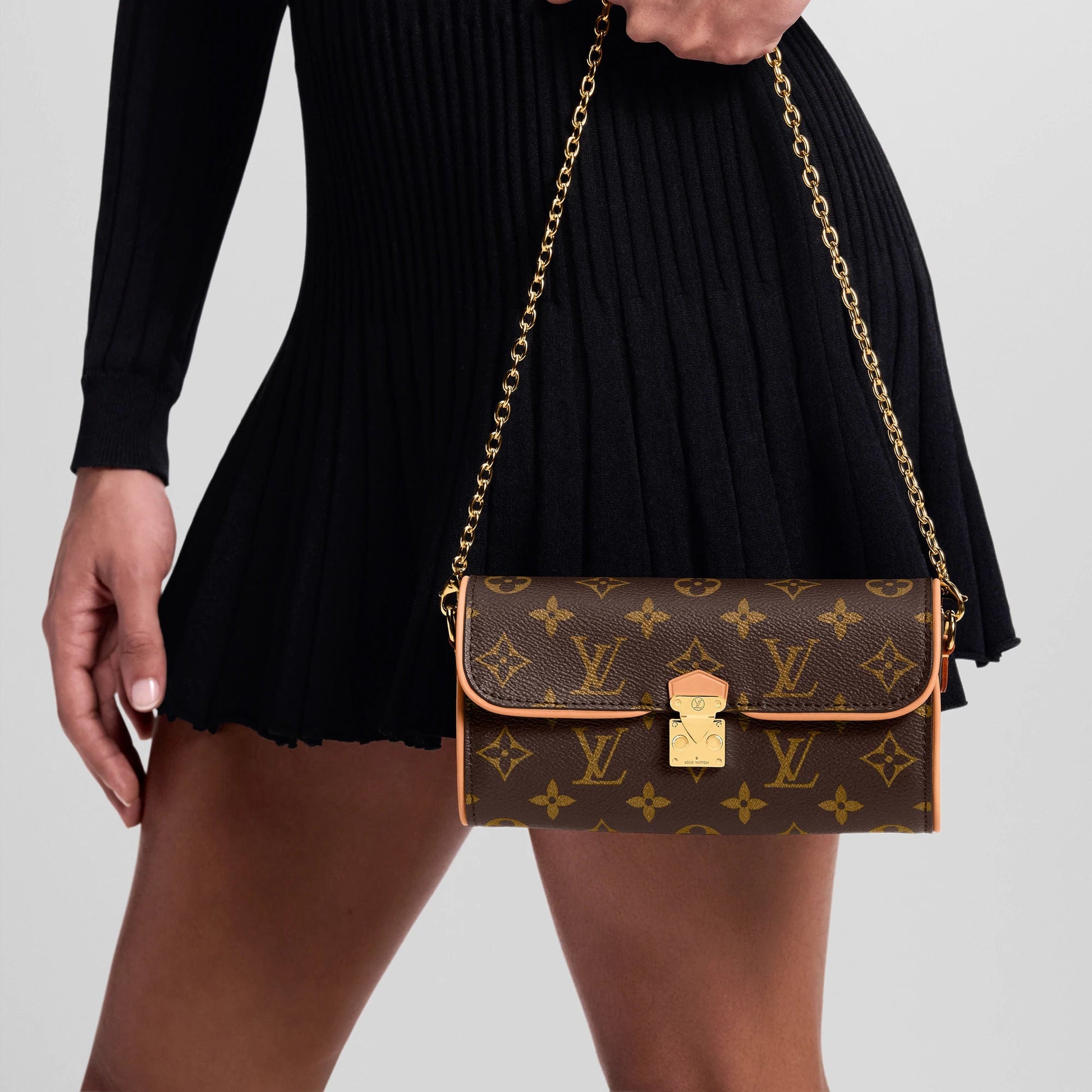 Pochette Camille Monogram Coated Canvas Gold-Toned Hardware