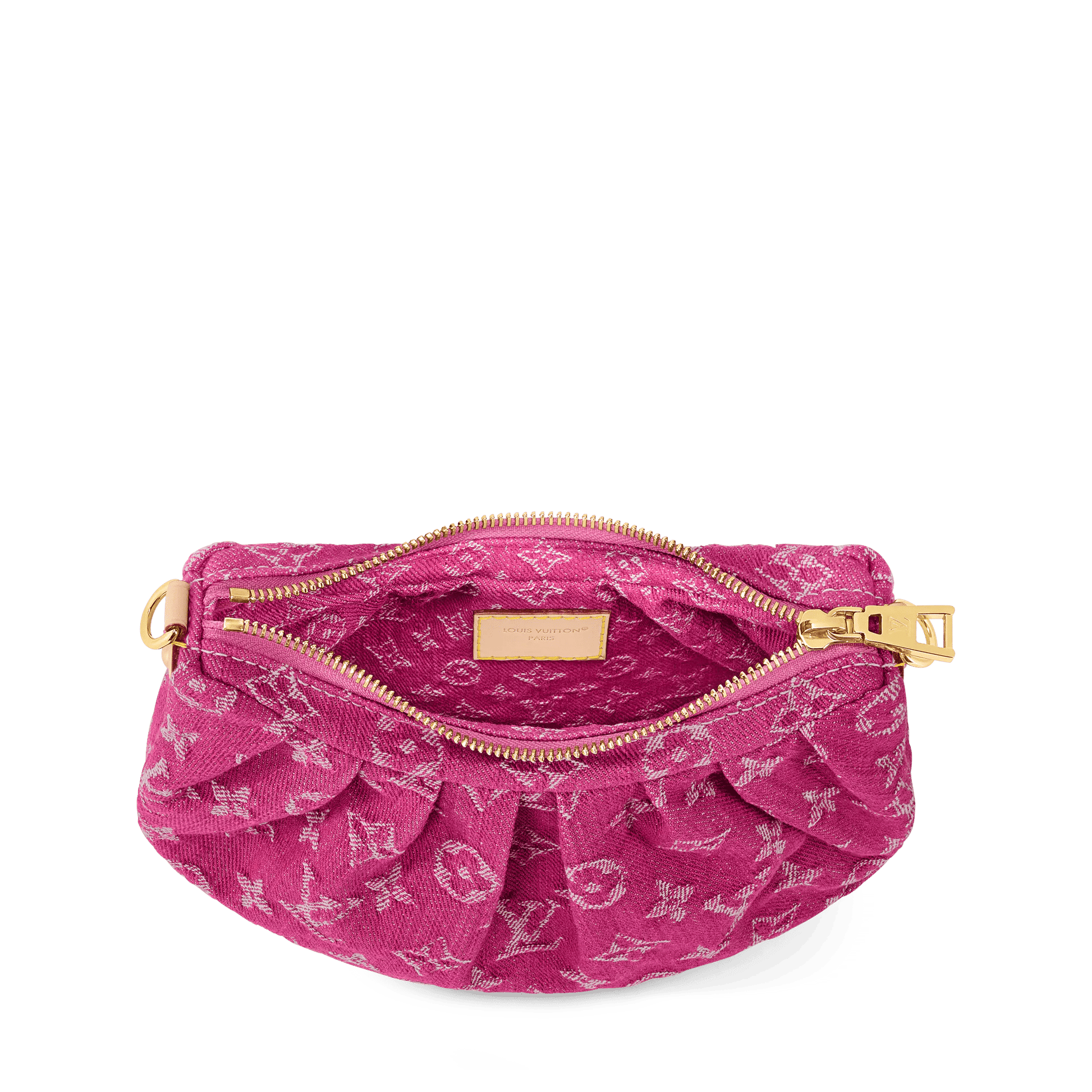 Women's Pochette Valley Fuchsia Denim Monogram Nano Bag