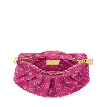 Women's Pochette Valley Fuchsia Denim Monogram Nano Bag