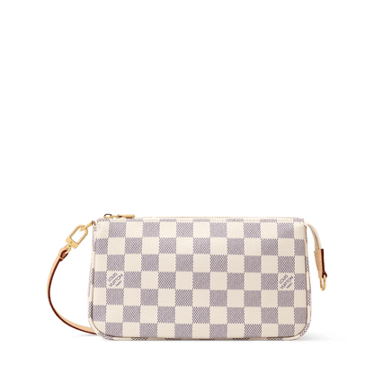 Pochette Accessoires Damier Azur Coated Canvas Gold-Toned Hardware