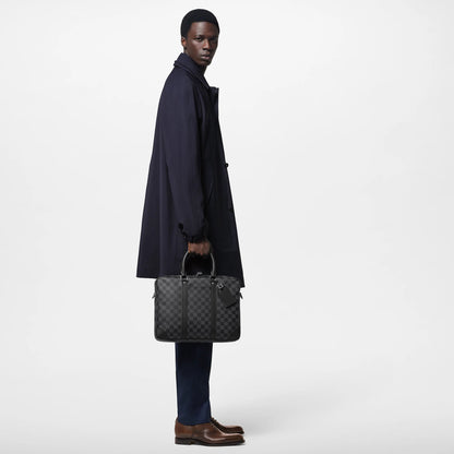 Men's Porte-Documents Voyage PM Damier Graphite Canvas Graphite