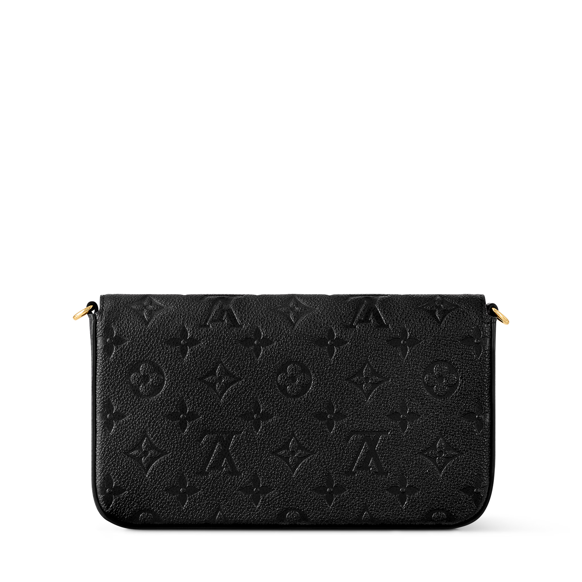 Pochette Félicie Monogram Empreinte Leather Black Gold-Toned Hardware
