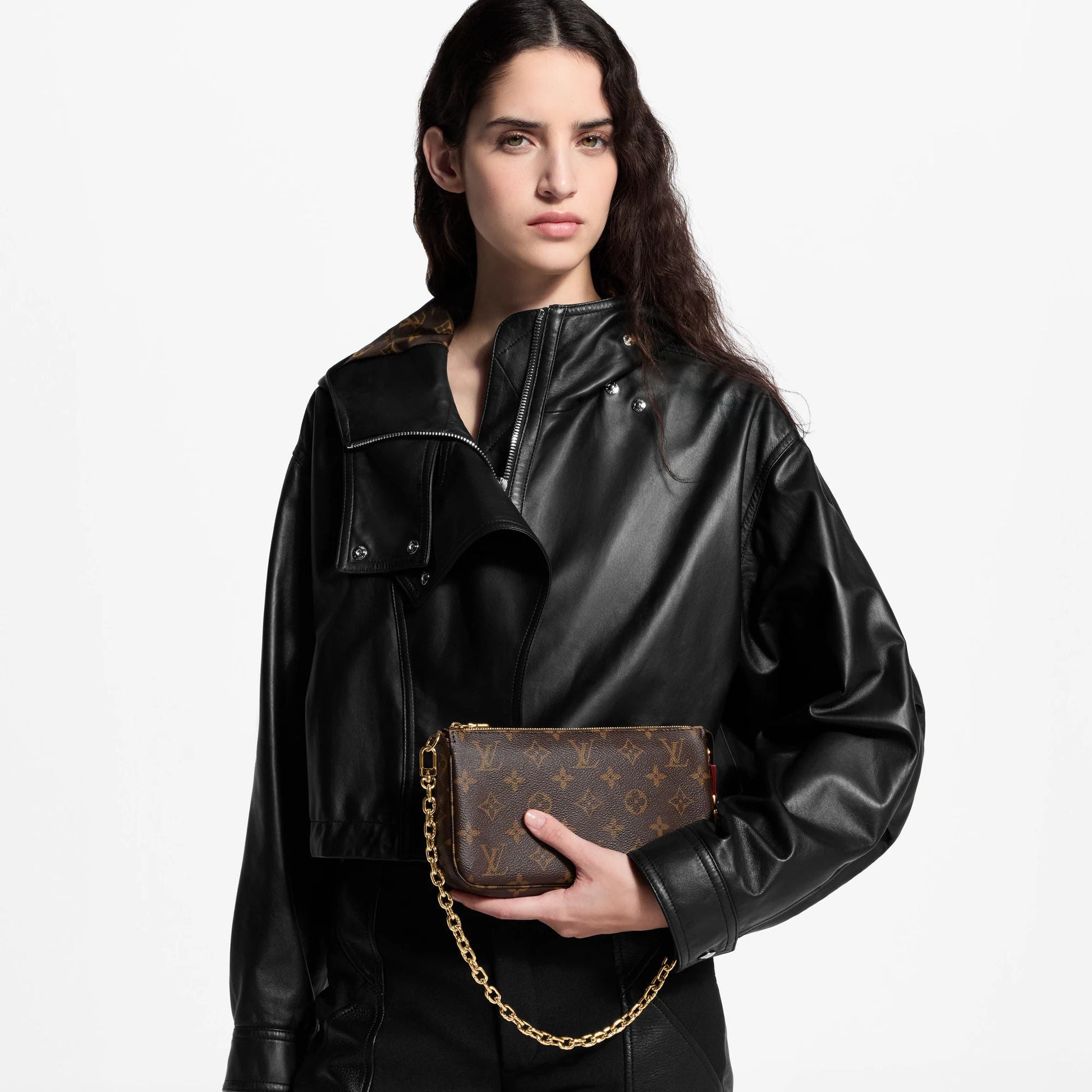 Women's Pochette Accessoires Monogram Canvas Chain Wallet