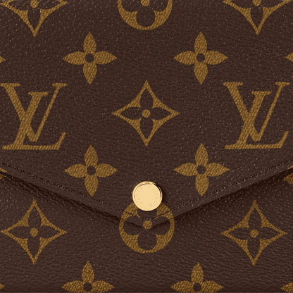 Pochette Félicie Monogram Coated Canvas Fuchsia Gold-Toned Hardware