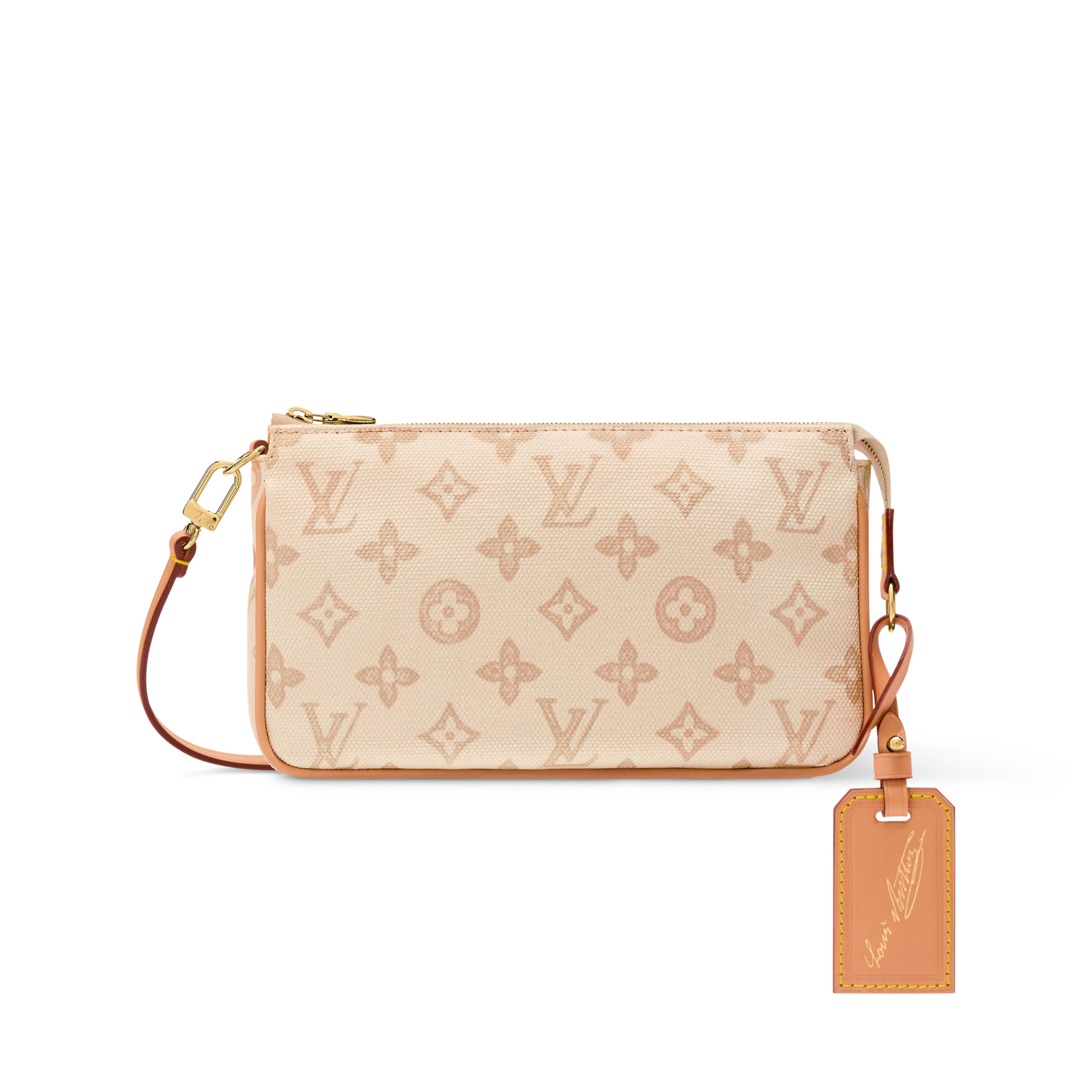 Pochette Accessoires Monogram Origine Canvas Cowhide Leather Gold-Toned Hardware