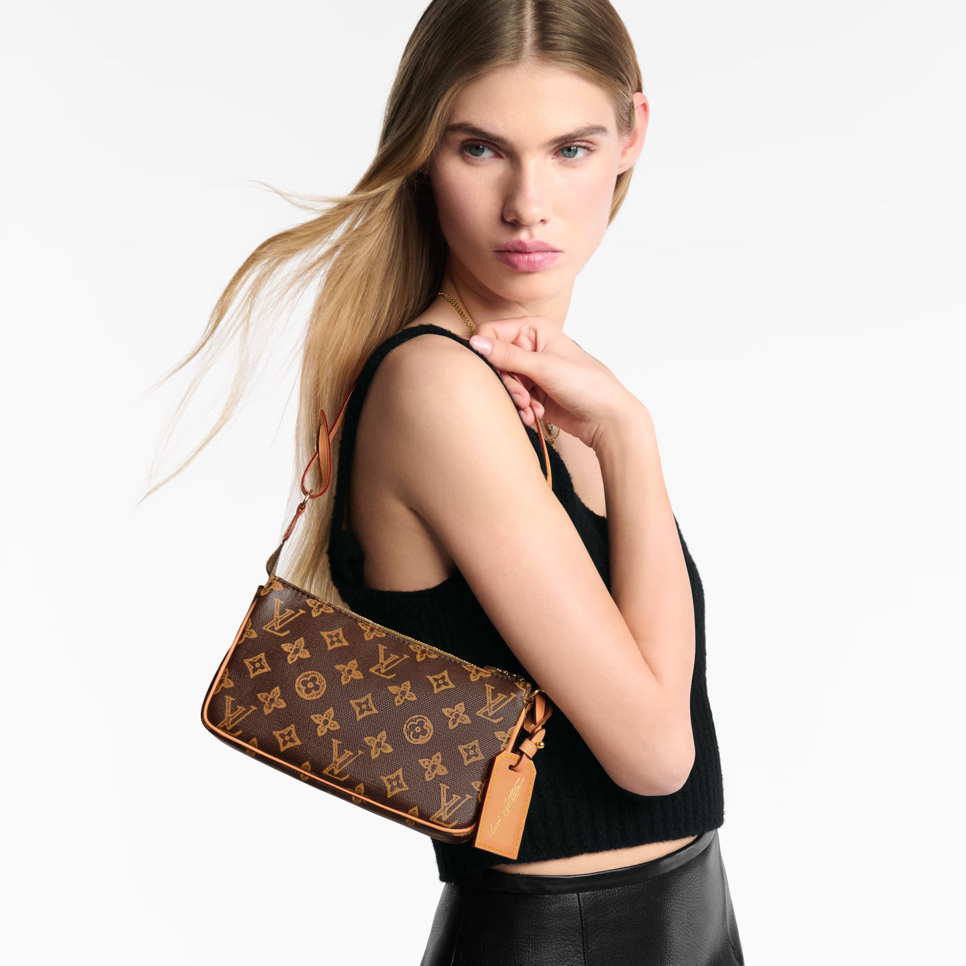 Pochette Accessoires Monogram Origine Canvas Dark Chocolate Gold-Toned Hardware