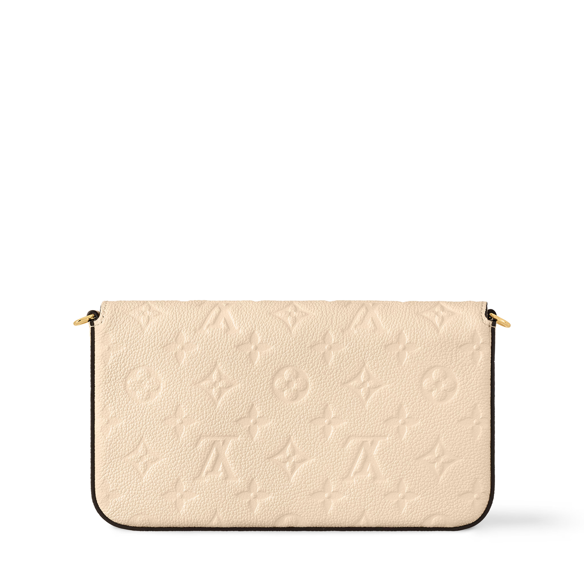Pochette Félicie Monogram Empreinte Leather Crème Gold-Toned Hardware