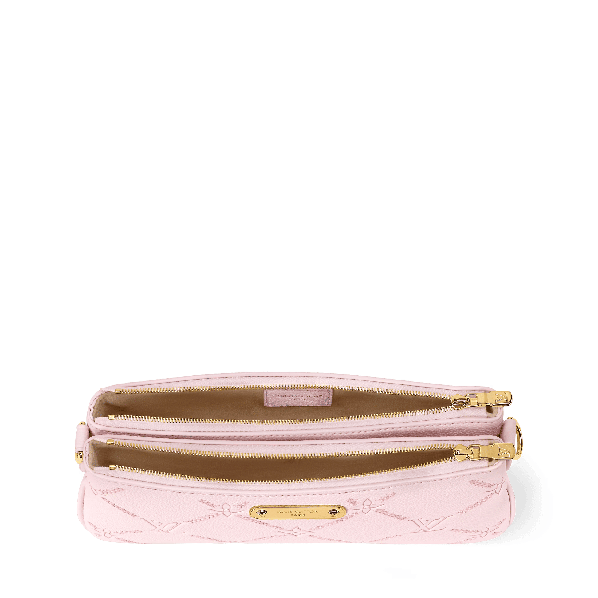 Pochette Liv Monogram Empreinte Leather Light Bliss Couture Gold-Toned Hardware