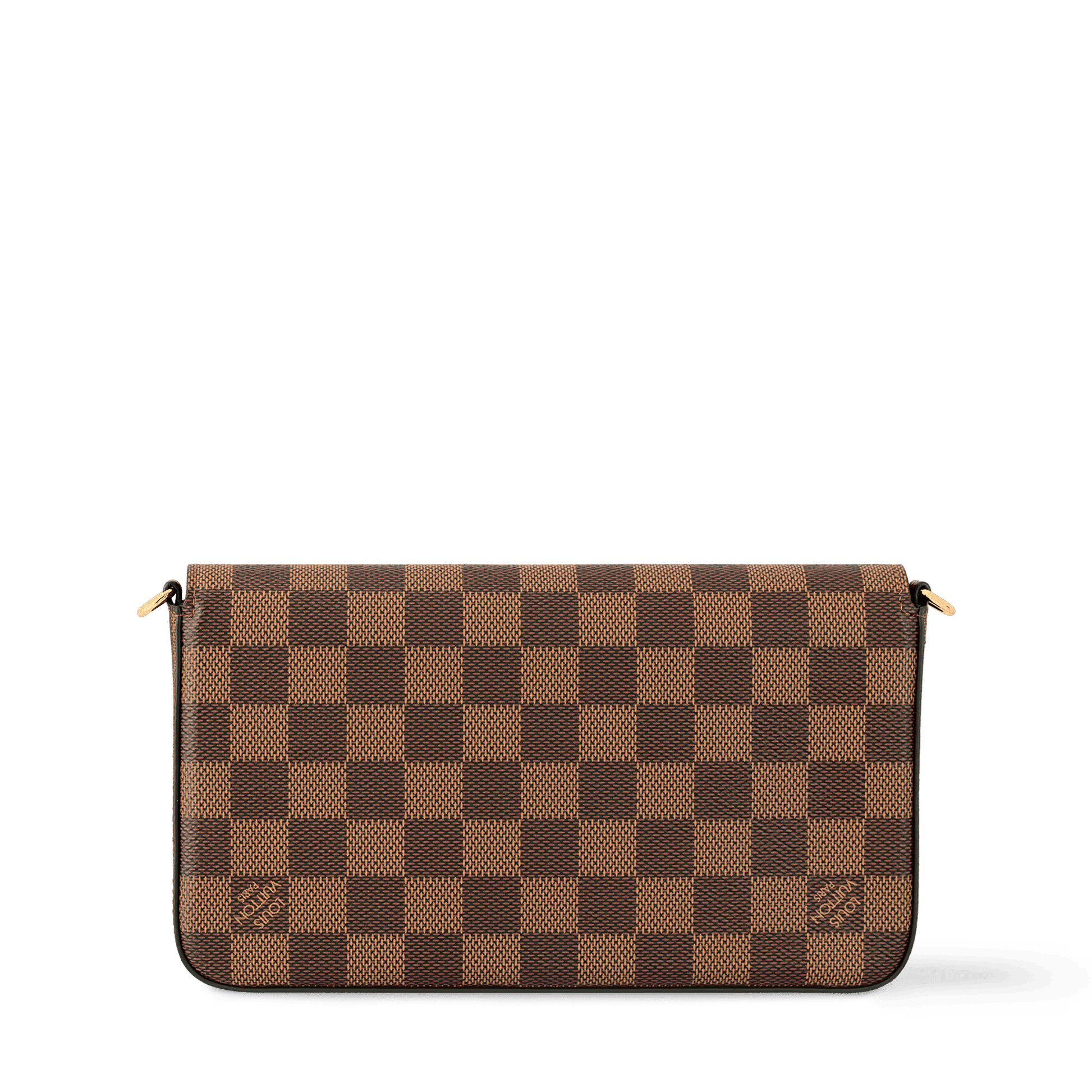 Women's Pochette Félicie Damier Ebene Coated Canvas Chain Wallet N40492