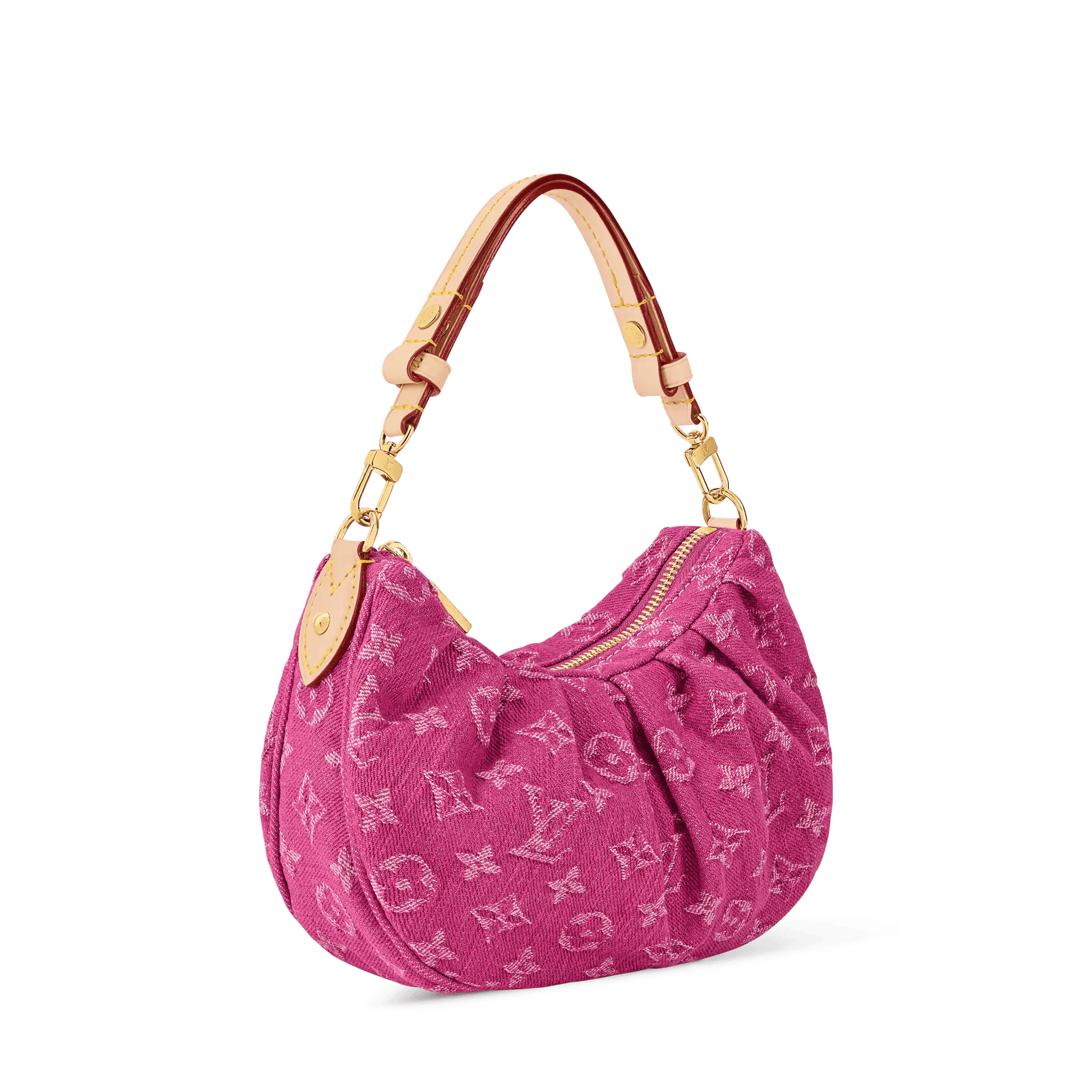 Women's Pochette Valley Fuchsia Denim Monogram Nano Bag