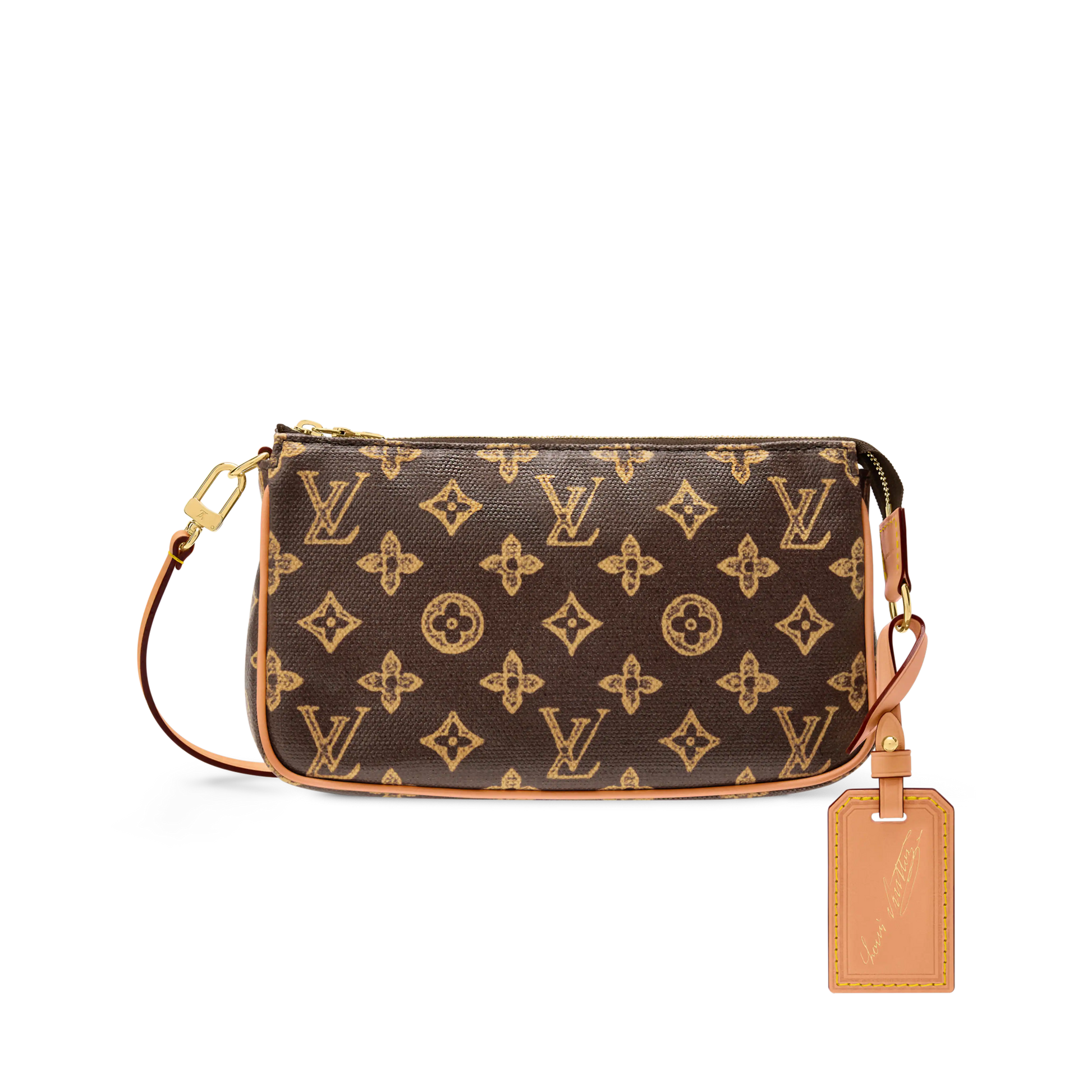 Pochette Accessoires Monogram Origine Canvas Dark Chocolate Gold-Toned Hardware