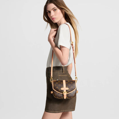 Women's Saumur BB Monogram Coated Canvas Saddle Bag M46740