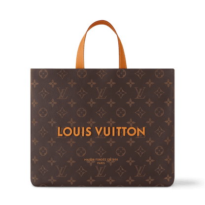 Men's Shopper Tote MM Monogram Calf Leather