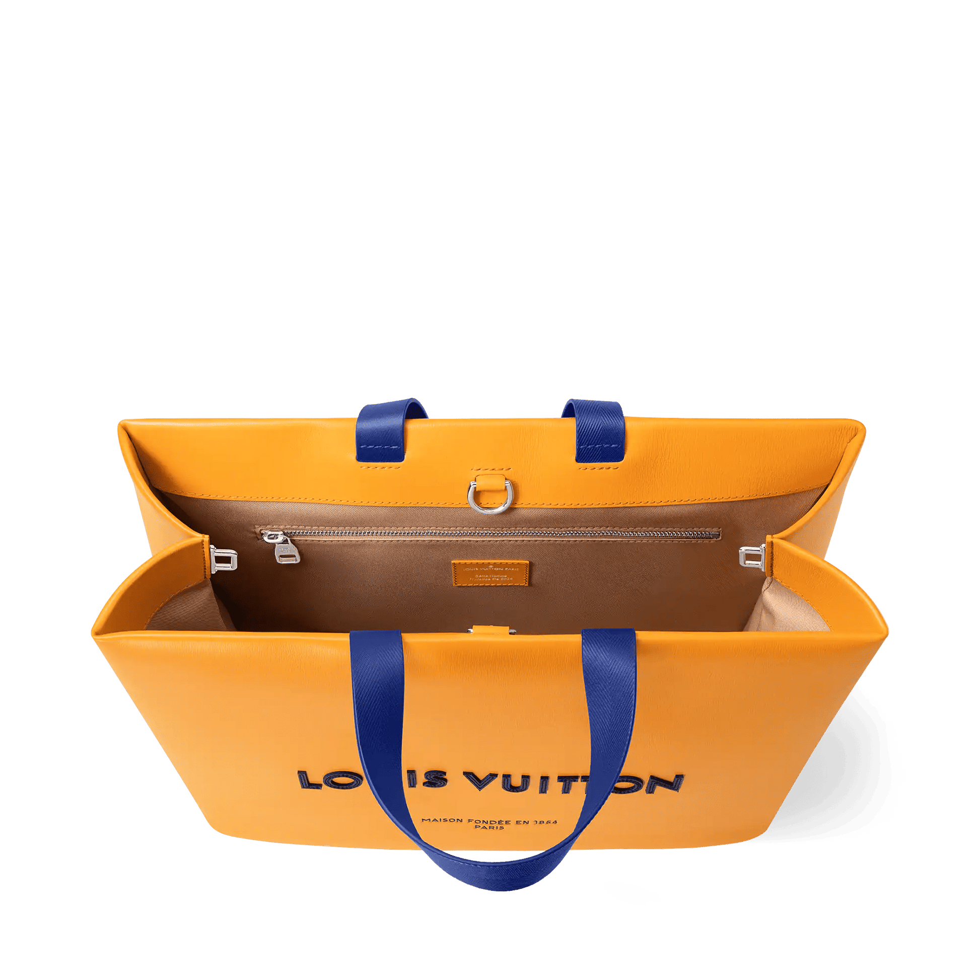 Men's Shopper Tote MM Calf Leather Saffron