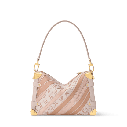Women's Side Trunk MM Quartz Monogram Dune Canvas Crossbody Bag