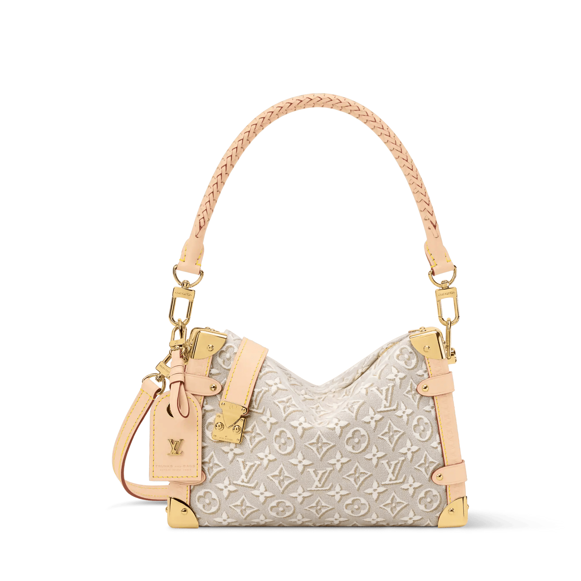 Women's Side Trunk MM Monogram Emblème Peuplier Canvas Handbag M2A145