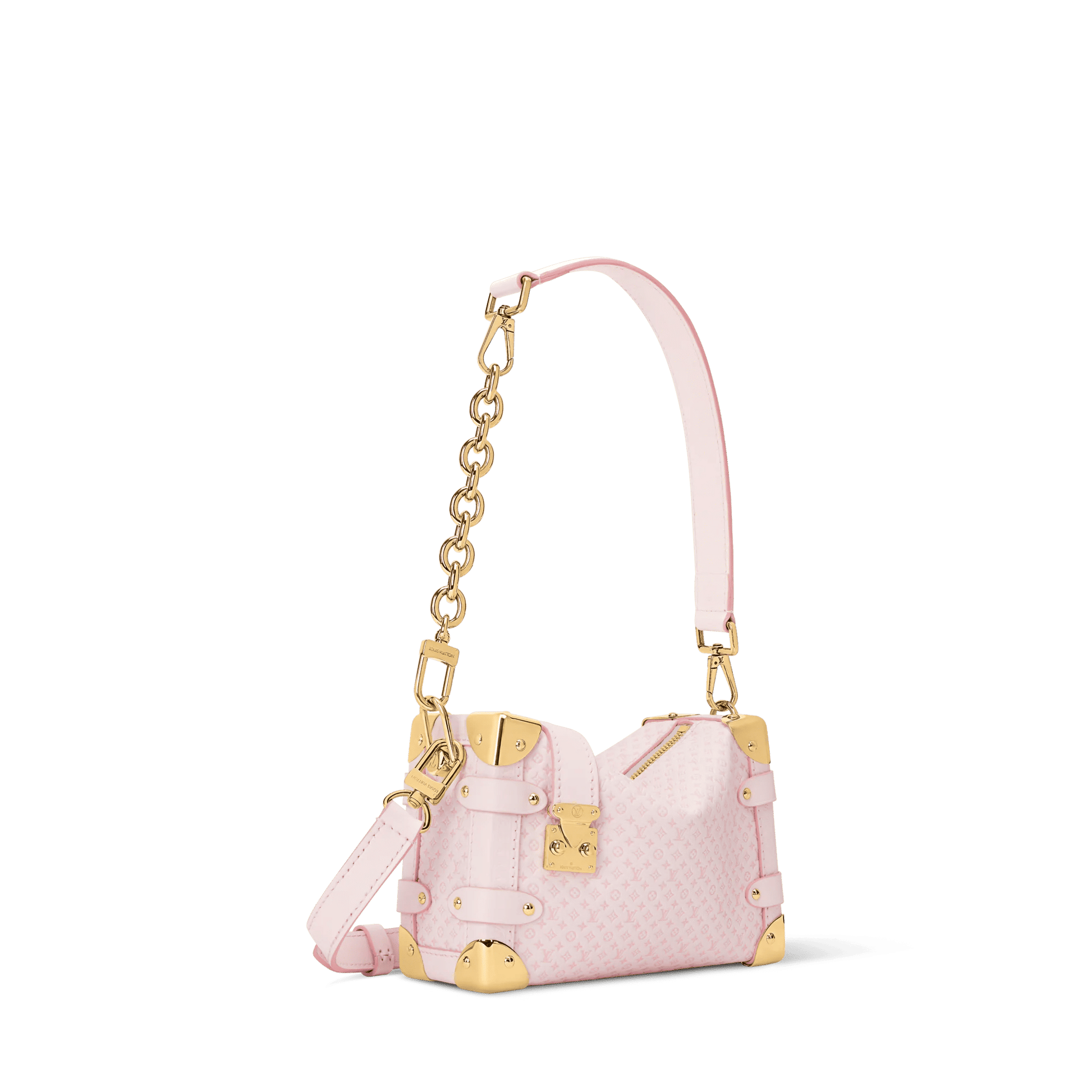 Women's Side Trunk PM Light Bliss Calfskin Leather Handbag