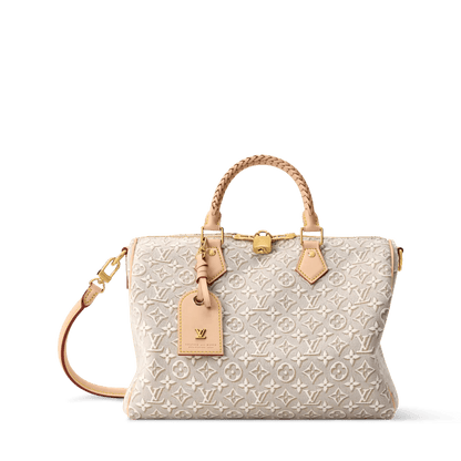 Women's Speedy Soft 30 Monogram Emblème Peuplier Canvas Tote