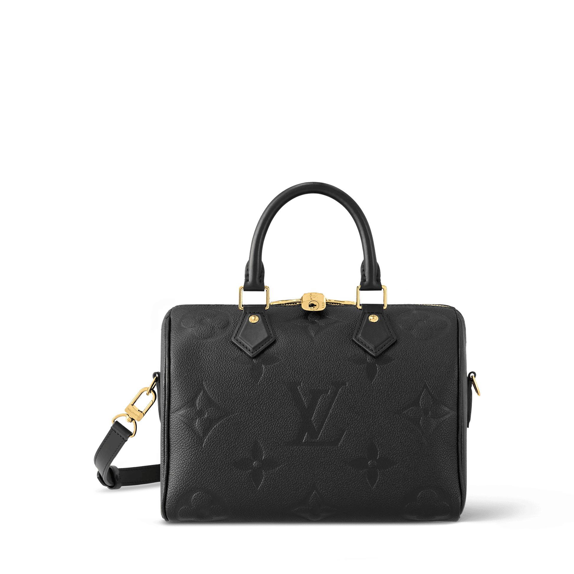 Women's Speedy Bandoulière 25 Black Monogram Empreinte Leather Handbag M58951